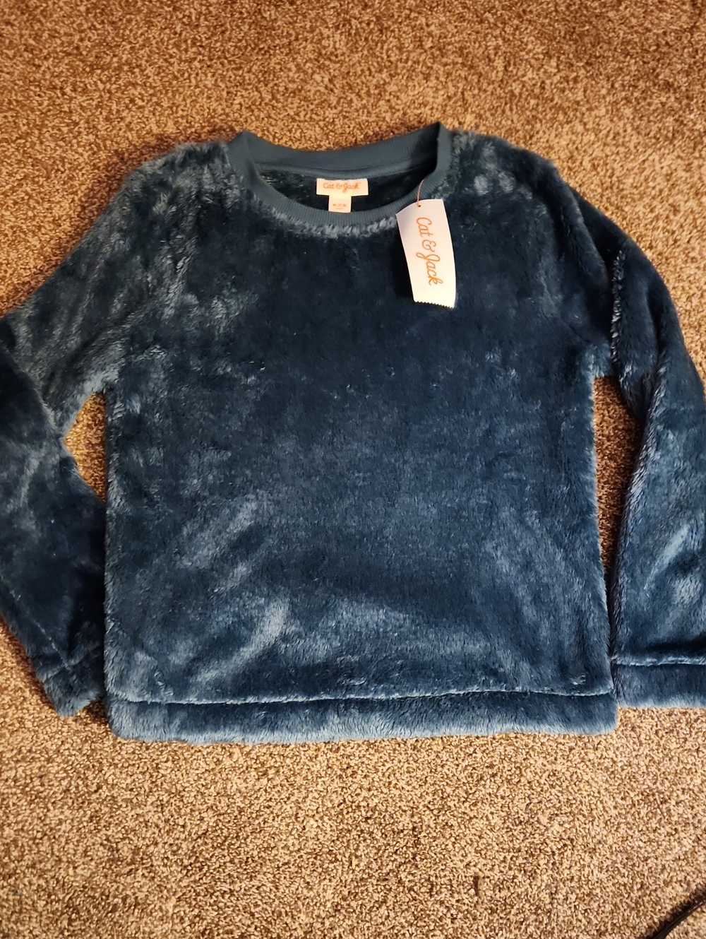 NWT Cat & Jack - Fuzzy Youth Sweater - Size Youth Medium (7/8)